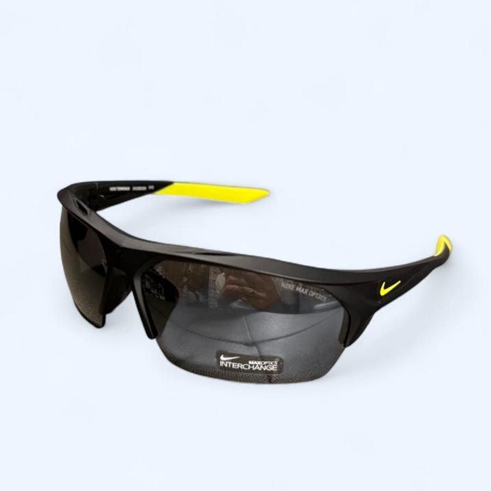 Brand New Nike Men's Terminus Black Volt Wrap Sunglasses